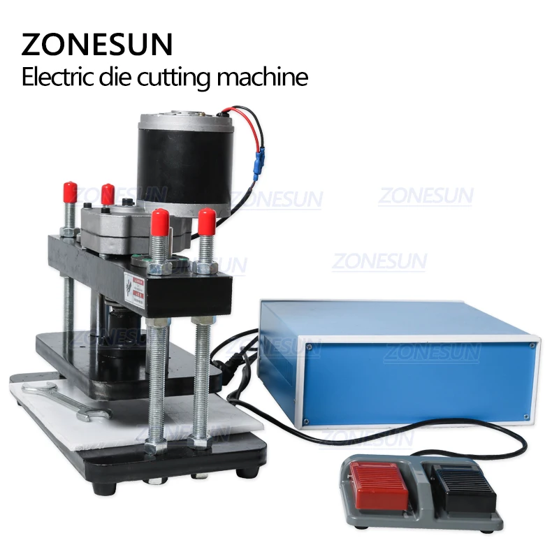 ZONESUN 26x15 см электрическая машина для высечки кожи фотобумага ПВХ/Эва лист форма