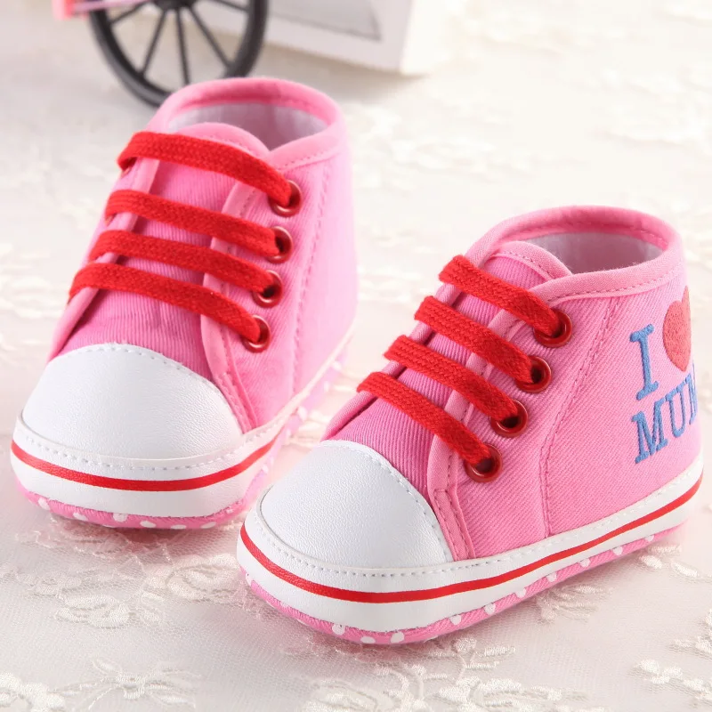 

I love Mom Dad Infant Toddler Baby Girls Boys Shoes Casual Kid First Walkers lovely Sports Tenis Sneakers Autumn