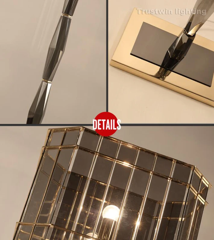 Новое поступление роскошный напольный светильник lamparas k9 Хрустальный гостиная