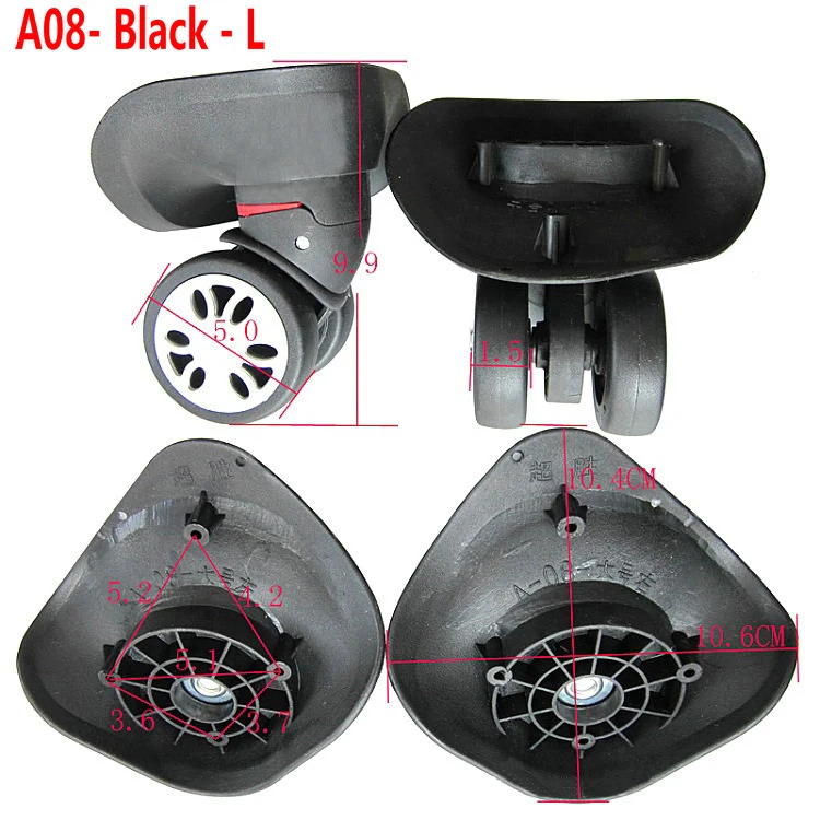A08-HGL Replacement Luggage Wheels for Travel Suitcase Repair Hand Spinner Caster Parts Trolley Replacement Rubber