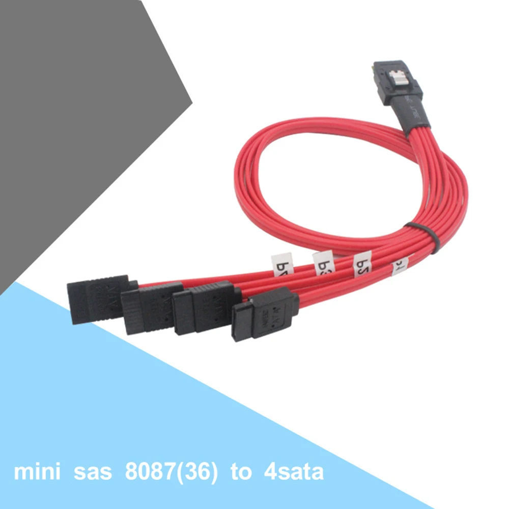 Новый 1 м мини SAS SFF 8087 36 PIN до 4 SATA 7 P HD перфоратор пробольный цифровой кабель| |