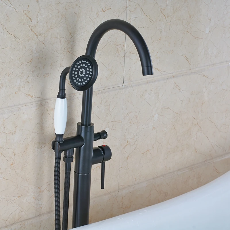 Современный Бронзовый Смеситель для ванны с одной ручкой керамический кран