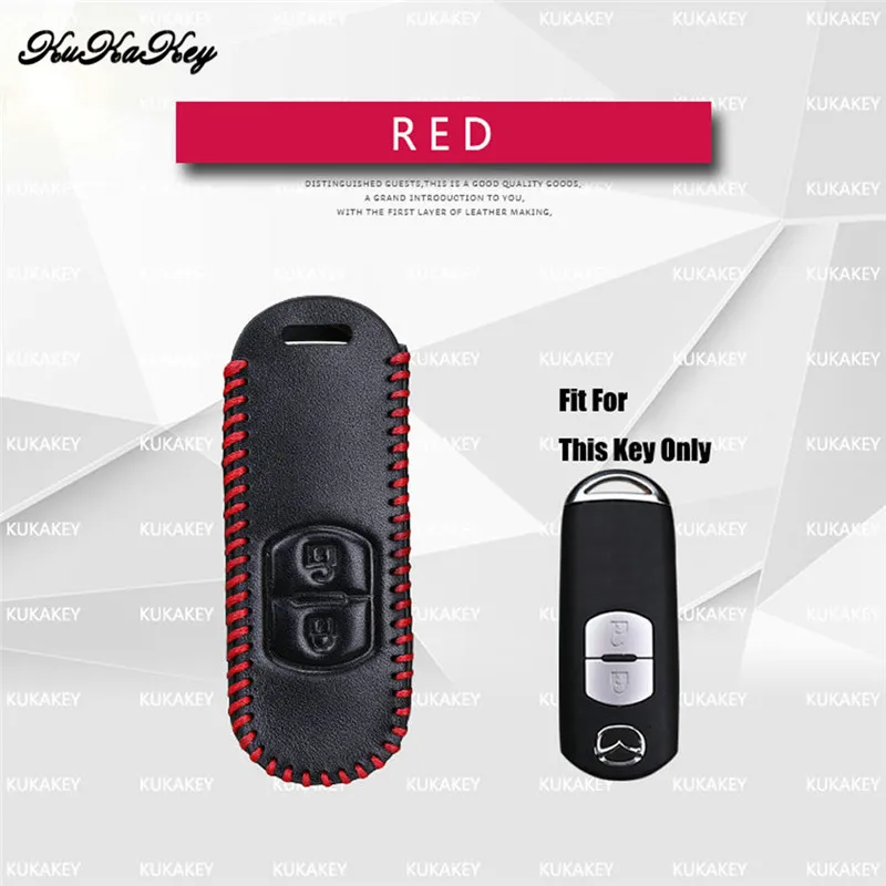 Car Smart Key Fob Cover Case For Mazda 2 3 2017 5 6 CX-5 cX-3 CX5 CX-7 CX7 MX5 RX8 626 2&amp3 Buttons Genuine Leather Shell | Автомобили и