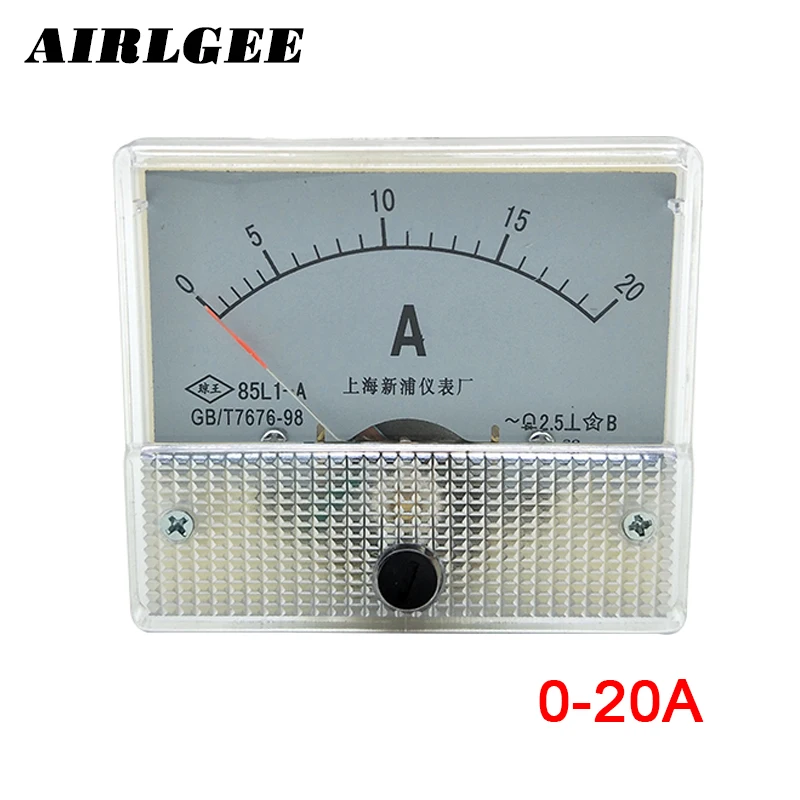 Прямоугольный аналоговый панельный Амперметр AC 0 20A Class 2 5 85L1 A|analog panel ammeter|ac analog