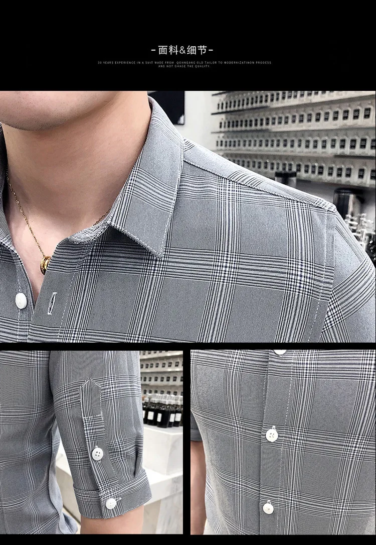 Однобортный костюм, летний костюм, Mariage Homme, серый, хаки, клетчатый костюм, комплект, Smoking Uomo Trajes De Hombre, костюм Homme