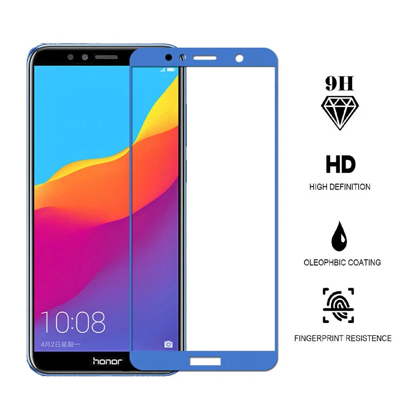 Защитный чехол 9H из закаленного стекла для Huawei Honor 7A Pro AL00 AL20 7C 5 45 дюйма Y6 2018 7