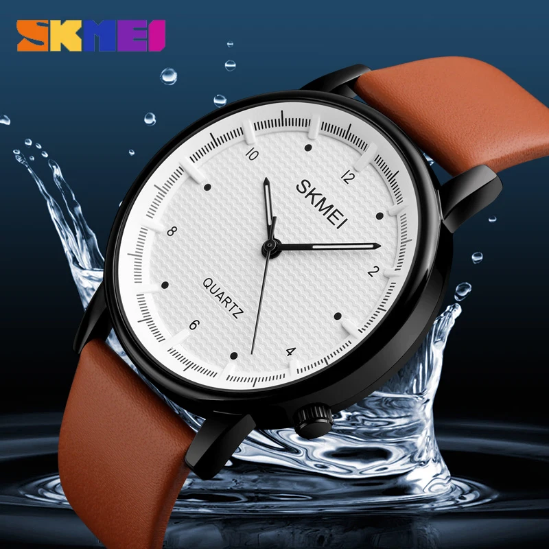 SKMEI новый для мужчин кварцевые часы минималистский водостойкий спортивные