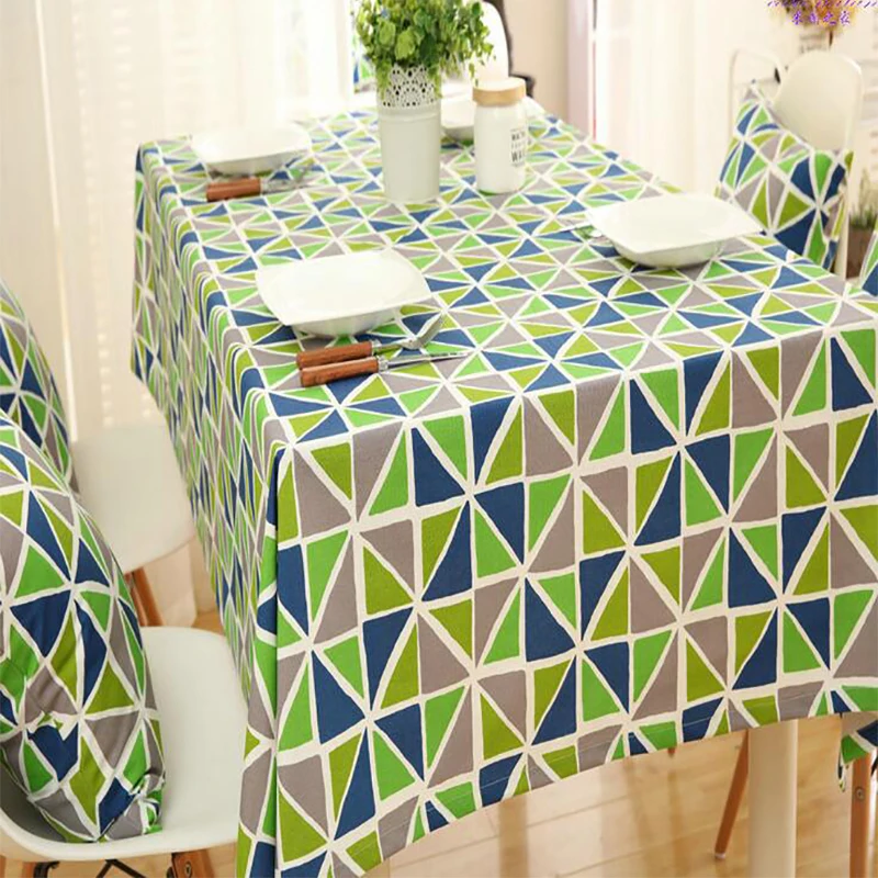 Водонепроницаемая скатерть из полиэстера и хлопка чехол для обеденного стола в