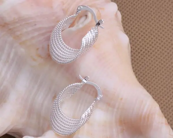 Посеребренные серьги серебряные модные ювелирные Polyline/bjiakпа fiuaoaba AE077 | Украшения