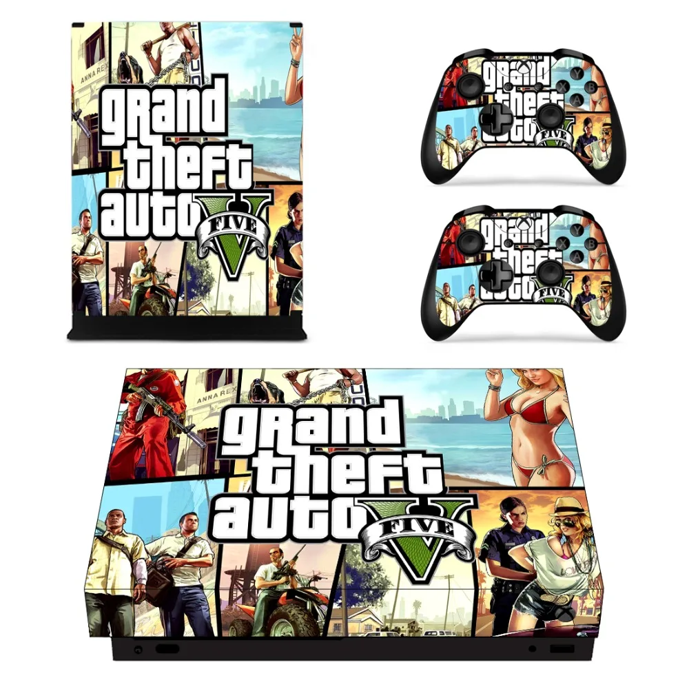 Grand Theft Auto V GTA 5 Лицевая панель кожаная консоль и наклейка на контроллер для