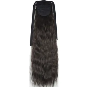 Термостойкие синтетические волосы, волнистые прямые вьющиеся волосы для конского хвоста 3007