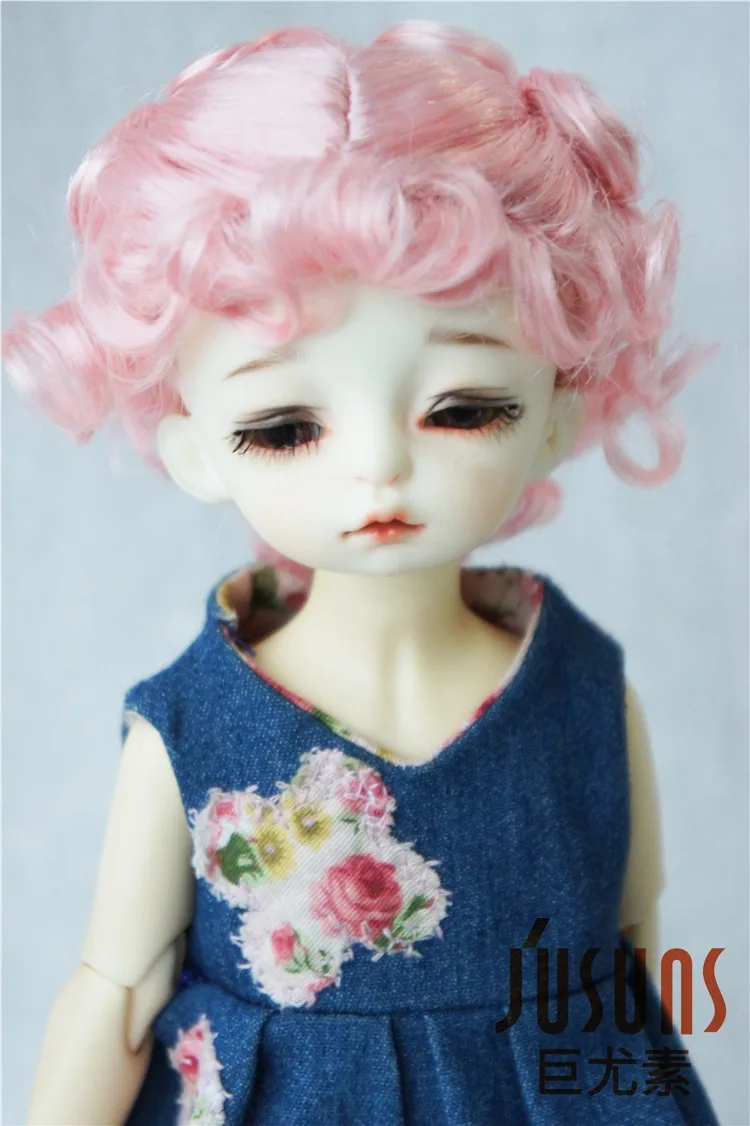 Модные кукольные парики JD048 1/6 1/4 1/3 размер 6-7 дюймов 7-8-9 Классический курчавый bjd