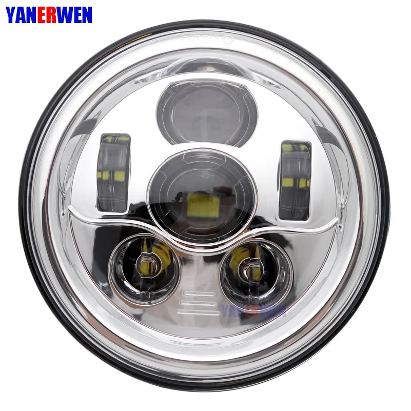 Автомобильные аксессуары 7 дюймов светодиодные фары с белый янтарь Halo Ангельские