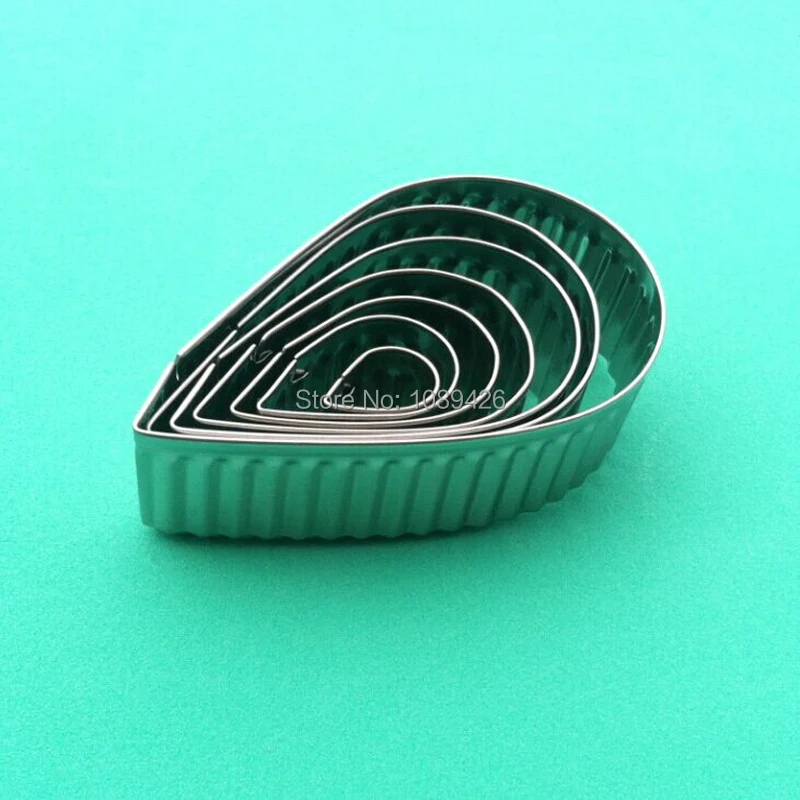 7 шт./компл. набор резцов с розами и листьями из нержавеющей стали инструменты для