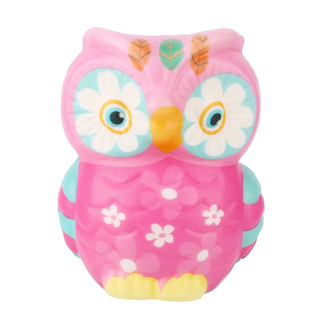 Squishy owl animal Squishy Unicorn Cake Stress Reliever Slime toys Scented Squeeze Slow Rising Phone Strap Toy Antistress Gift