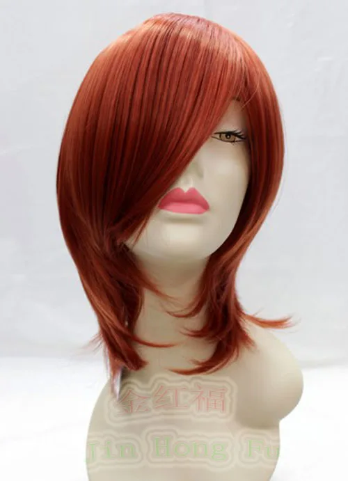 Бесплатная доставка Жаропрочных Cosplay партии ****** ФЕЯ Короткие Оранжевый Прямой