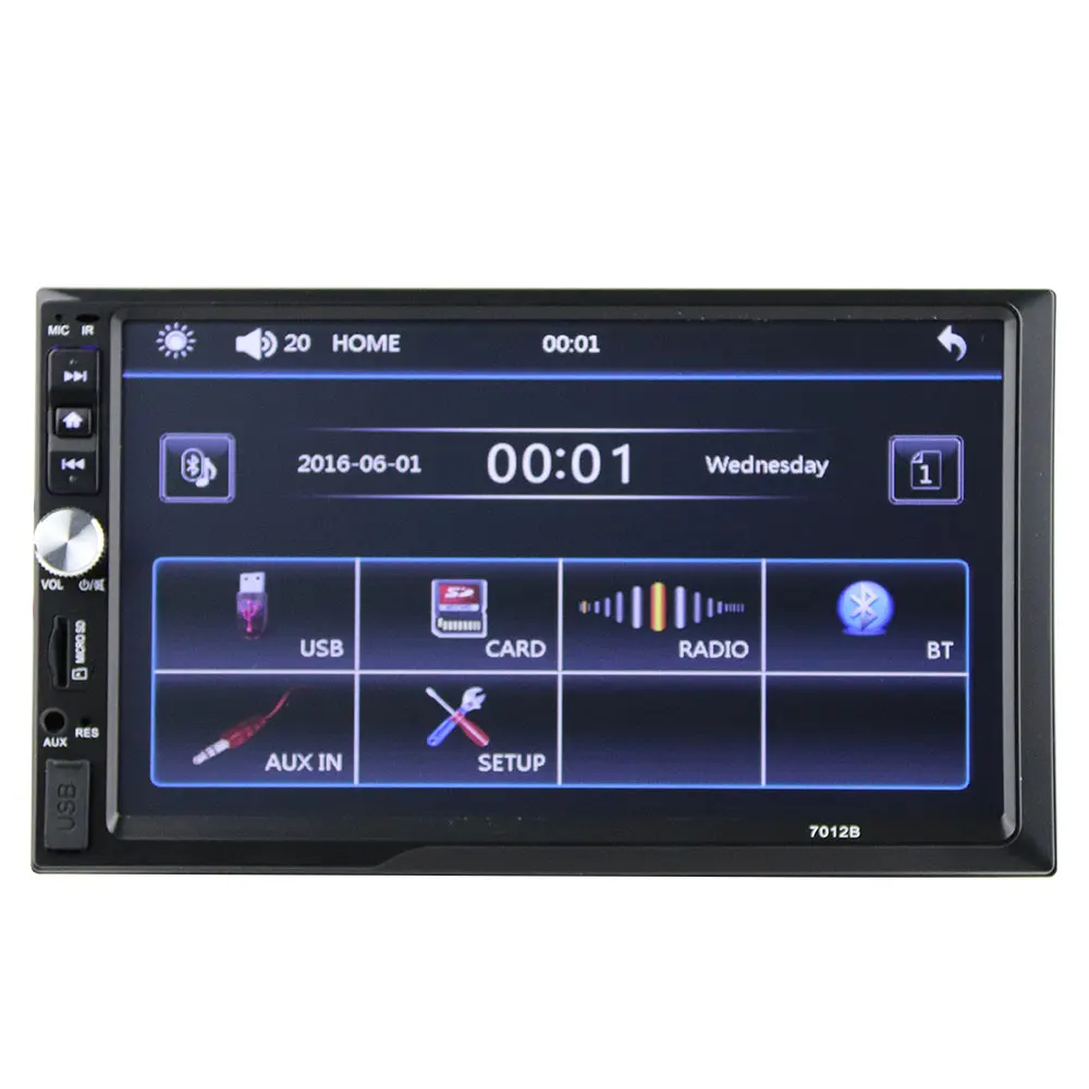 2 DIN аудио стерео 7 дюймов Bluetooth TFT сенсорный Экран Авто Аудио Авторадио 12 В