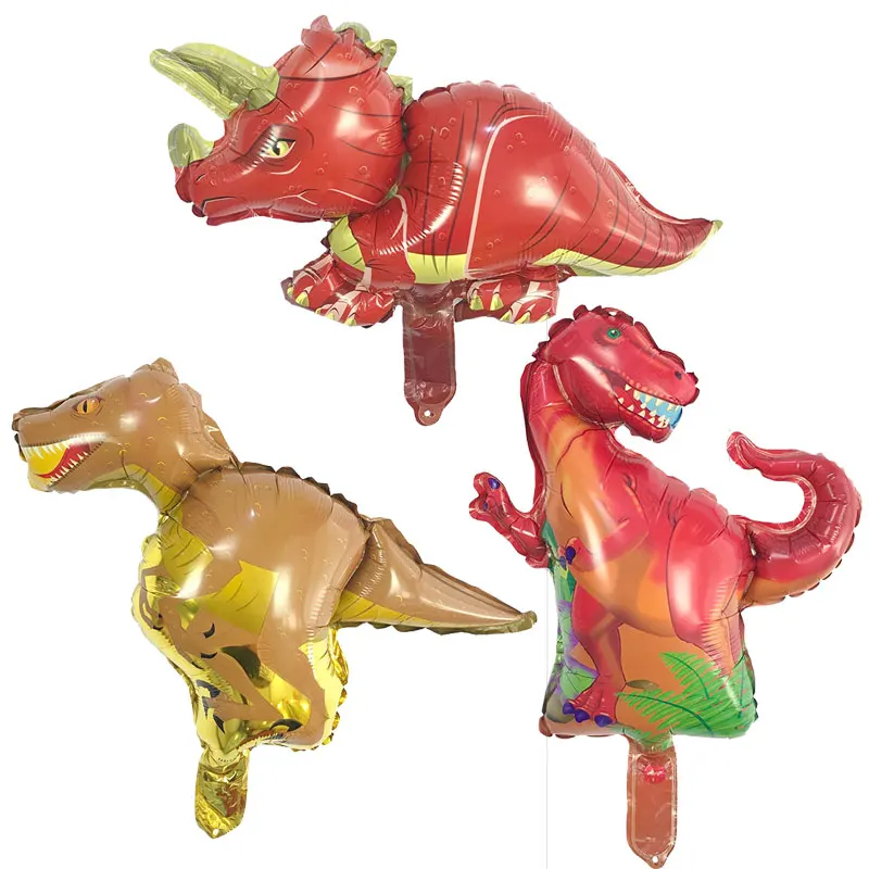 1PC 46*31cm mini Dinosaur balloons Aluminum foil animal balloon birthday party decorations kids toy Supplies 3 options