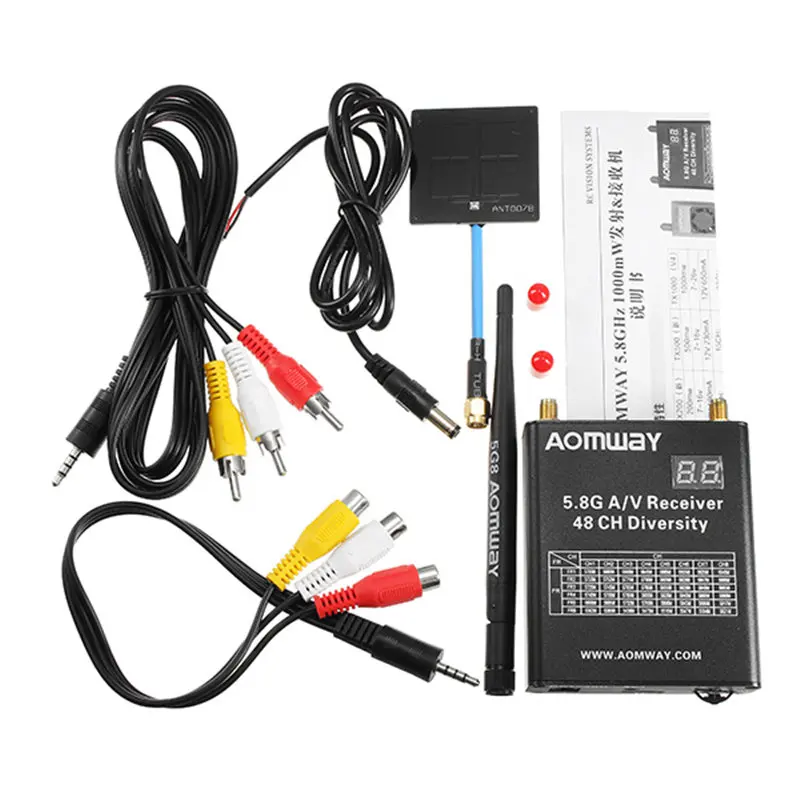 Оригинальный Aomway RX006 DVR видеорегистратор 5 8G 48CH разнообразие Raceband A/V приемник для RC