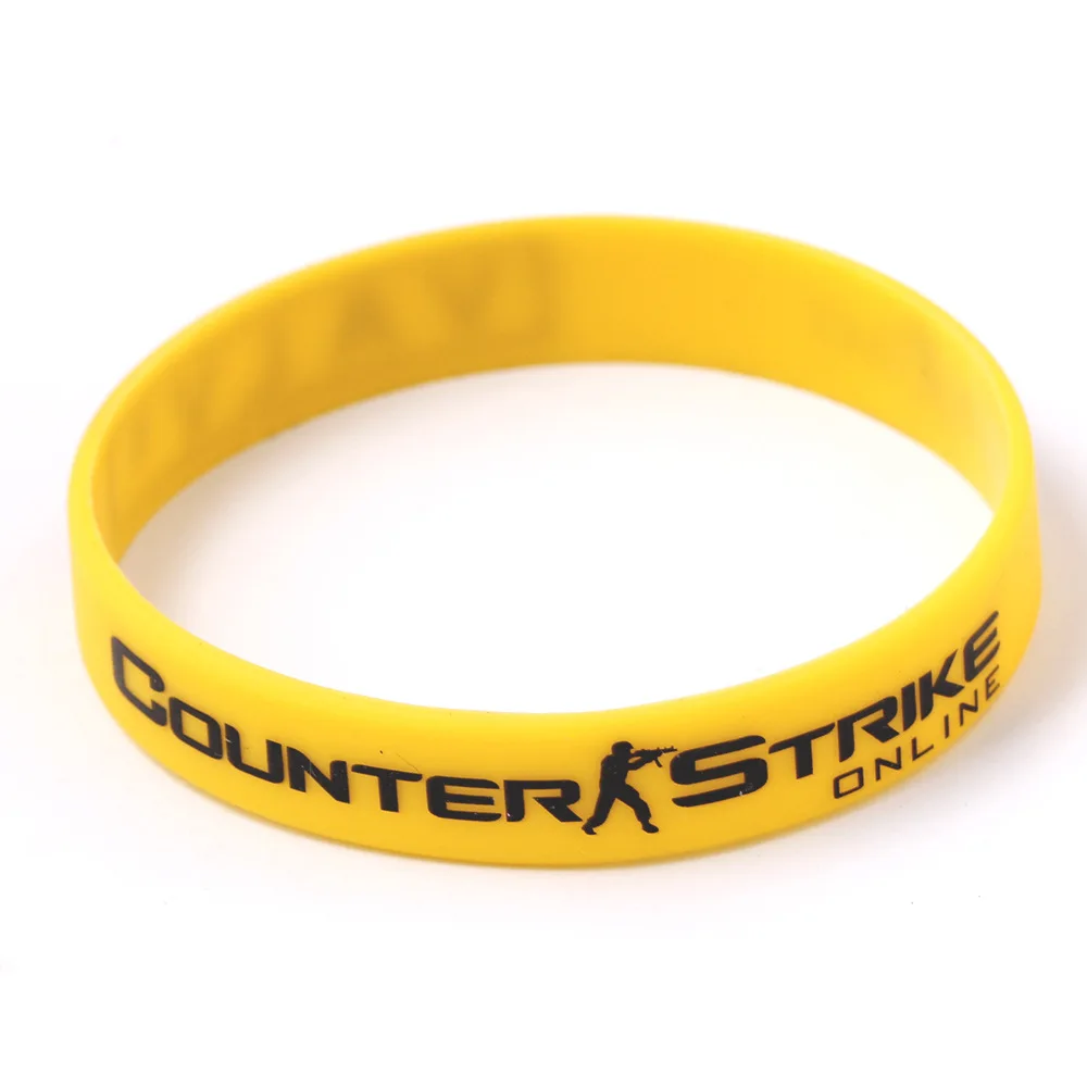100PCS/Lot Game Play CS GO Silicone Rubber Diabetes Bracelets CSGO Counter Strike Braclet Red Yellow White Cross Fire - купить по