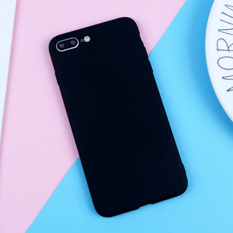 BROEYOUE чехол карамельного цвета для iPhone 7 8 6 6s X Plus 5 5S SE XS Max XR простой однотонный