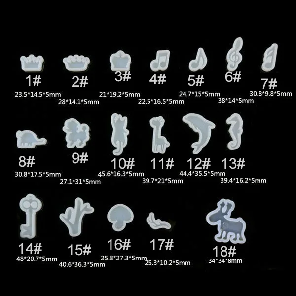 18 стилей Прозрачная силиконовая форма с изображением животных овец рыб