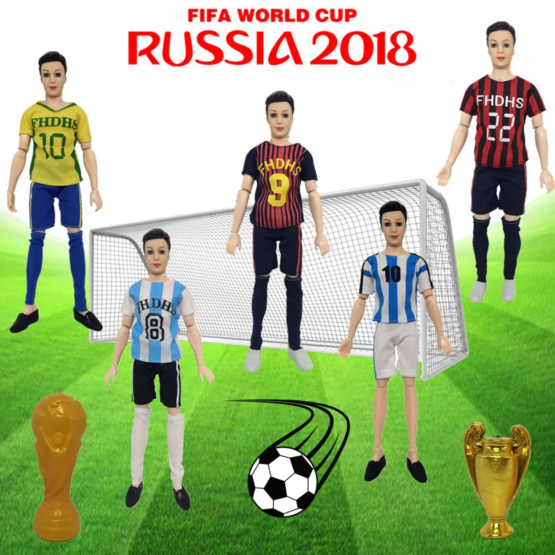 1 комплект 1/6 футбольная спортивная одежда для Кен Кукла топ + шорты носки Барби