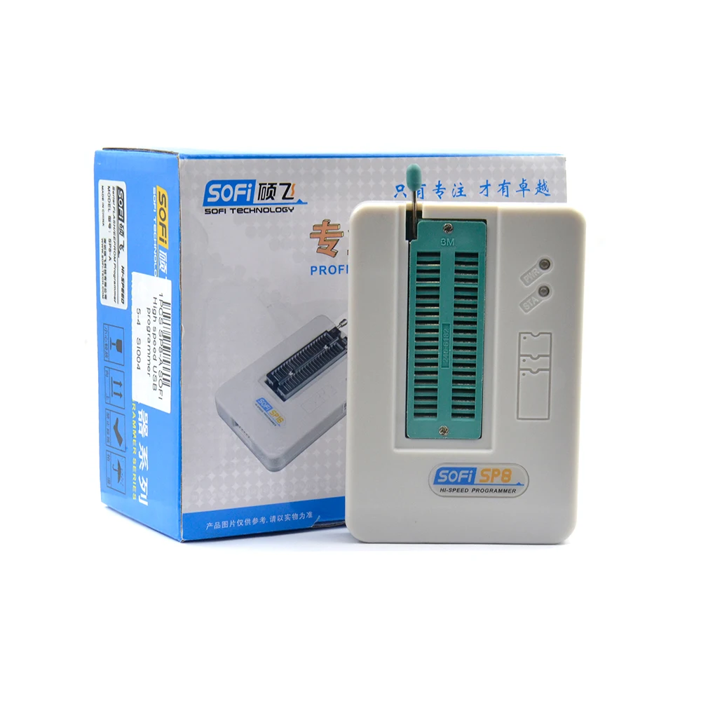 Профессиональный высокоскоростной USB программатор SOFI SP8-A EEPROM биос флэш ISP 40 контактов адаптер 24 25 93 для более 4000 микросхем