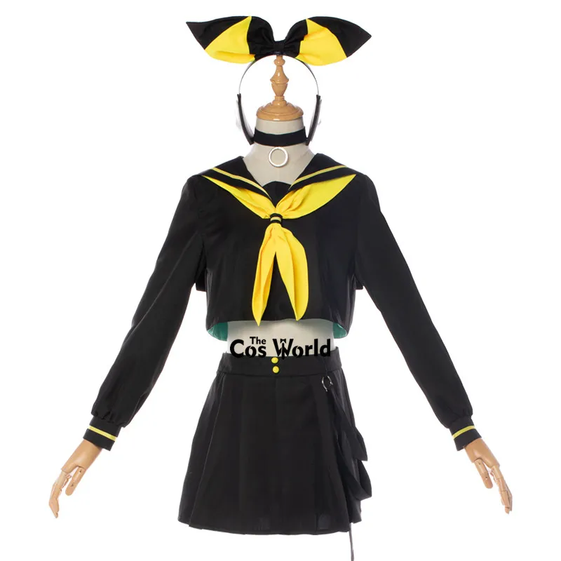 Vocaloid магический Мирай 10-летие живой вокальный костюм кагаминового Лен Рин матросский костюм топ платье униформа косплей костюмы
