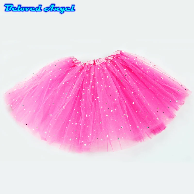 Fashion Girls Tutu Fluffy 3 Layers Star Print Mesh Princess Ballet Dance Skirt Kids Cake Chritsmas Children Clothes | Детская одежда и