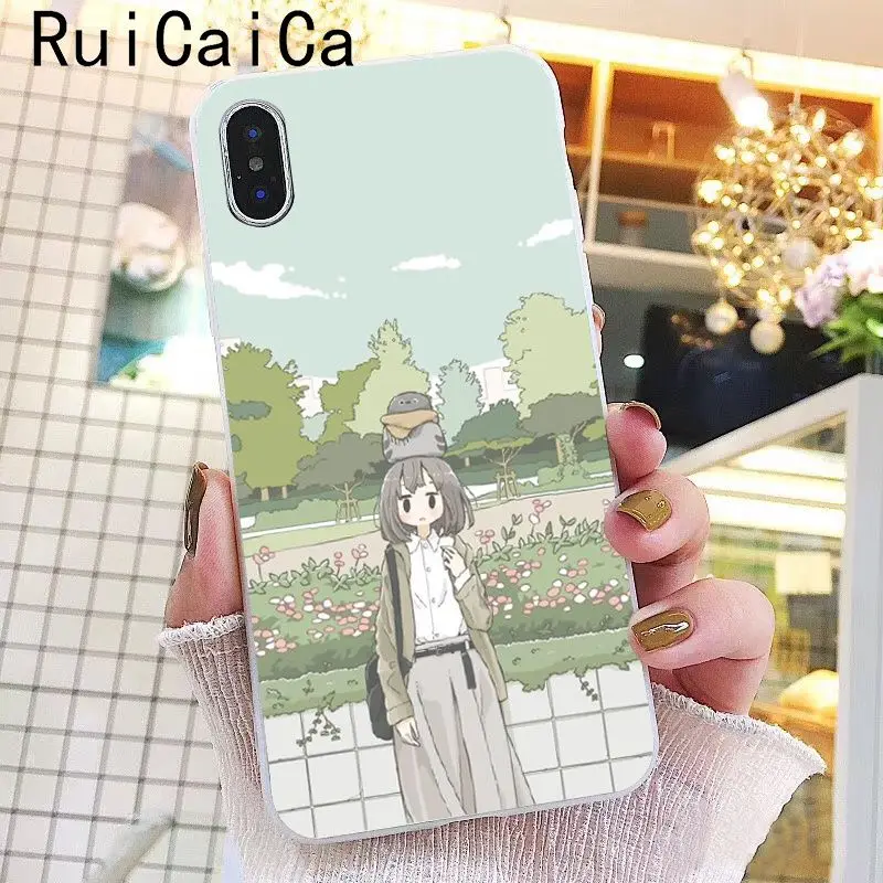 Чехол для телефона Ruicaica Japan ice cream girl Kawaii с японскими розовыми цветами iPhone 8 7 6 6S Plus X