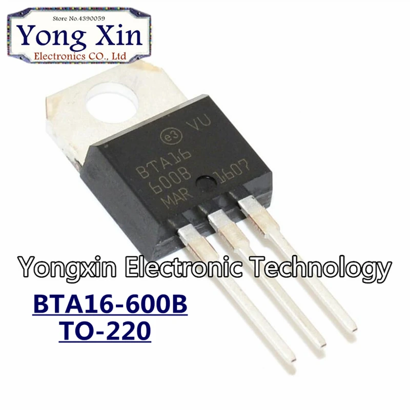 10 шт. BTA16-600B-220 BTA16-600 TO220 BTA16 600 V 16A симисторов