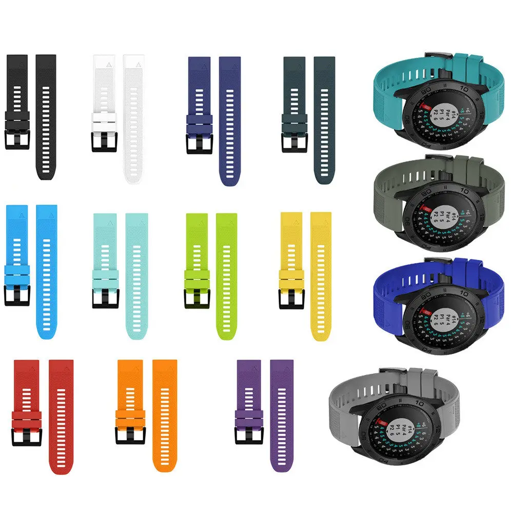 Сменный силиконовый ремешок для наручных часов легко устанавливаемый Garmin Fenix