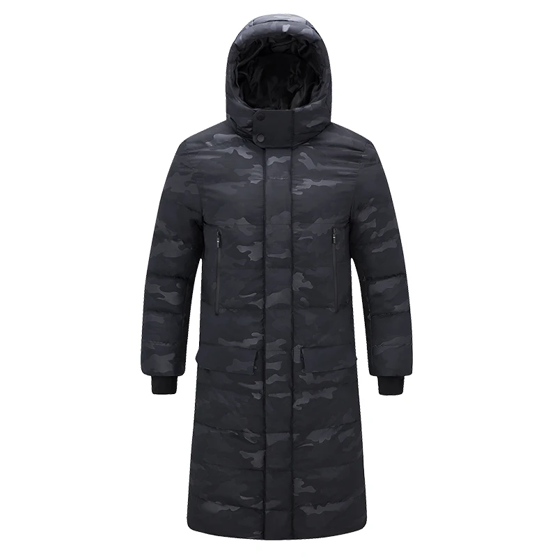 Мужская длинная парка с капюшоном теплая Камуфляжная 4XL 5XL|Мужские парки| |