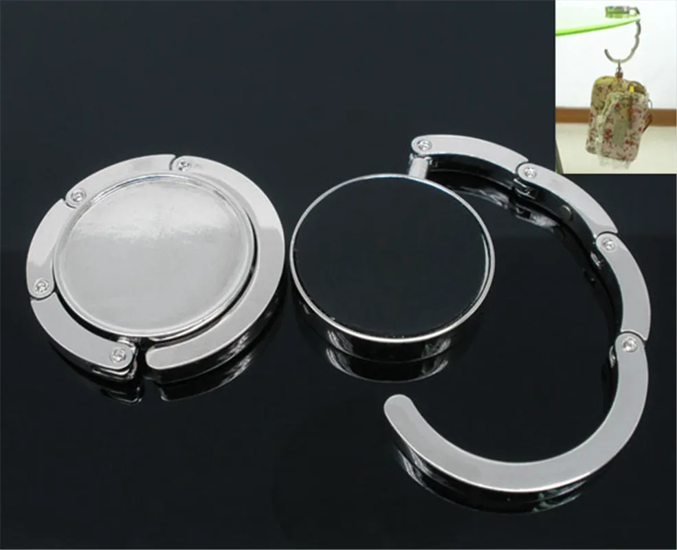 PACGOTH Iron Based Alloy Silver Tone SemiFinished Folding Purse Hook Bag Hanger 44mm(Fit 30mm) 2 PCs | Багаж и сумки