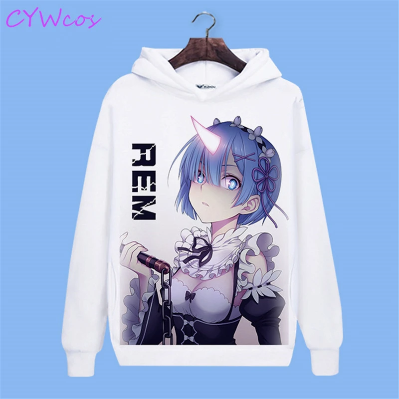 Rem and Ram Re:Life in a different world of zero куртка с капюшоном для косплея топ принтом аниме