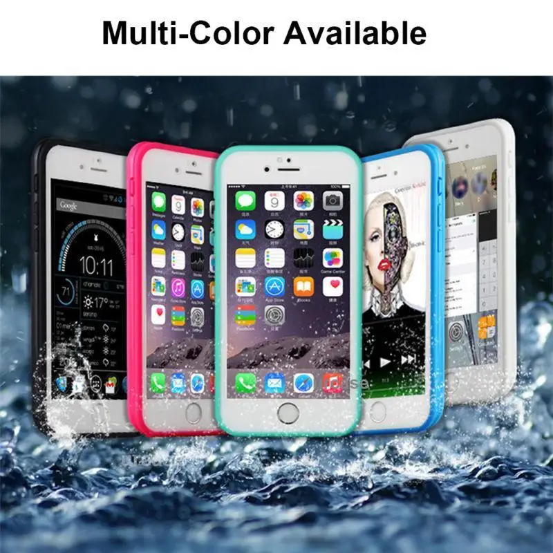 Водонепроницаемый мягкий резиновый чехол для Apple IPhone 8 7 Plus 6 6s 5 5S Se сенсорный экран