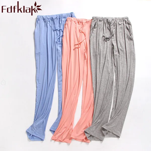 

Women's Trousers Modal Spring Autumn Bottom Pyjama Cotton Pajama Pants Ladies Pajama Bottoms Black Women Sleeping Pants Q296