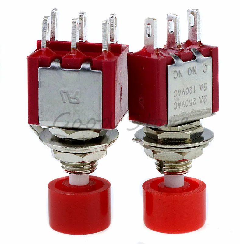 Красный 3 Контактный или 6 контактный SPDT моментальный переменный ток DS612/DS622 2 а/250 В