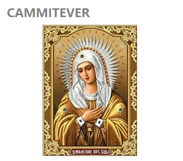 CAMMITEVER Золотой Diy Алмазная картина стежка религиозная вышивка значок лидера