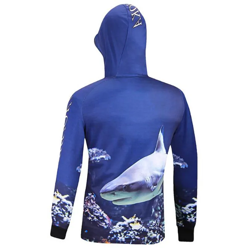 New Outdoor sport mens fishing clothes breathable quick dry Anti UV 40+ Anti-mosquit long sleeve hooded women fishing Shirts