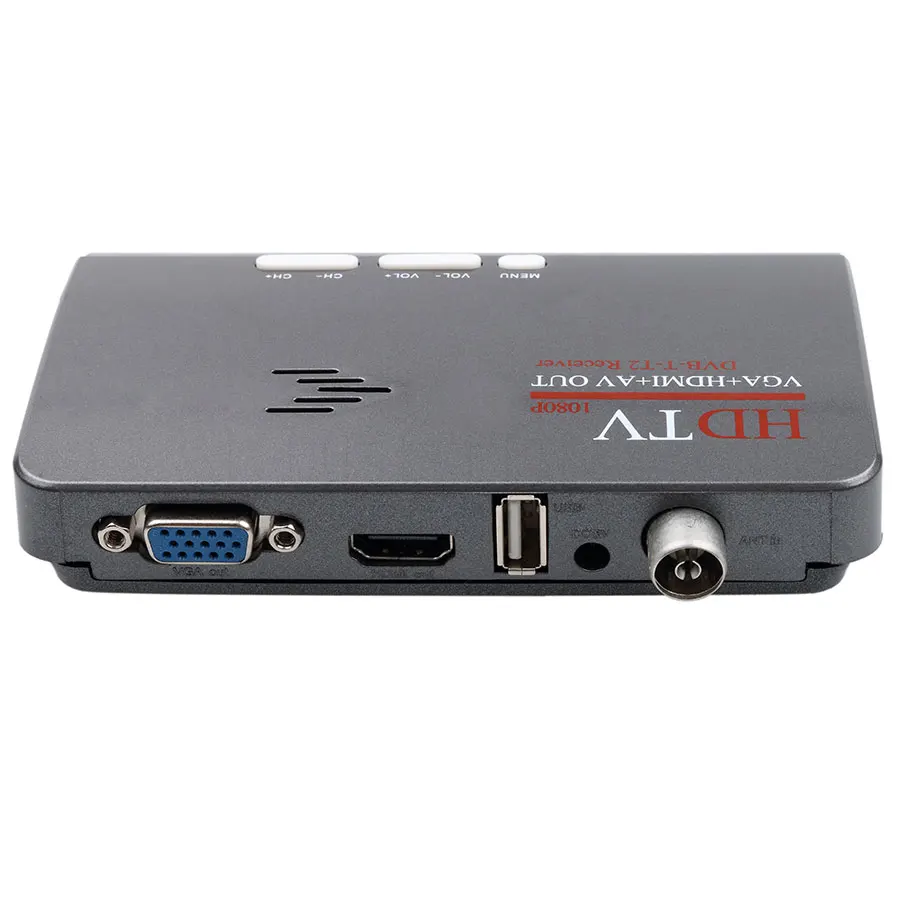 Цифрового HDMI-совместимый DVB-T/T2 ТВ коробка VGA AV CVBS тюнер приемник дистанционного