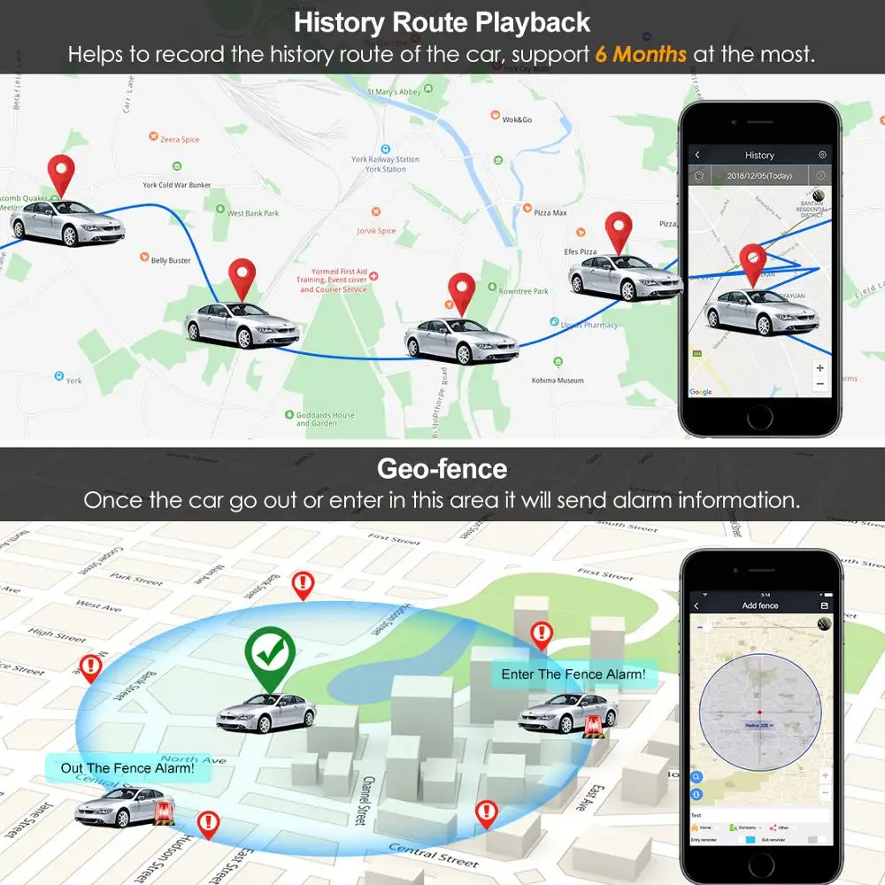 Автомобильный GPS трекер водонепроницаемый IP65 локатор в режиме реального времени