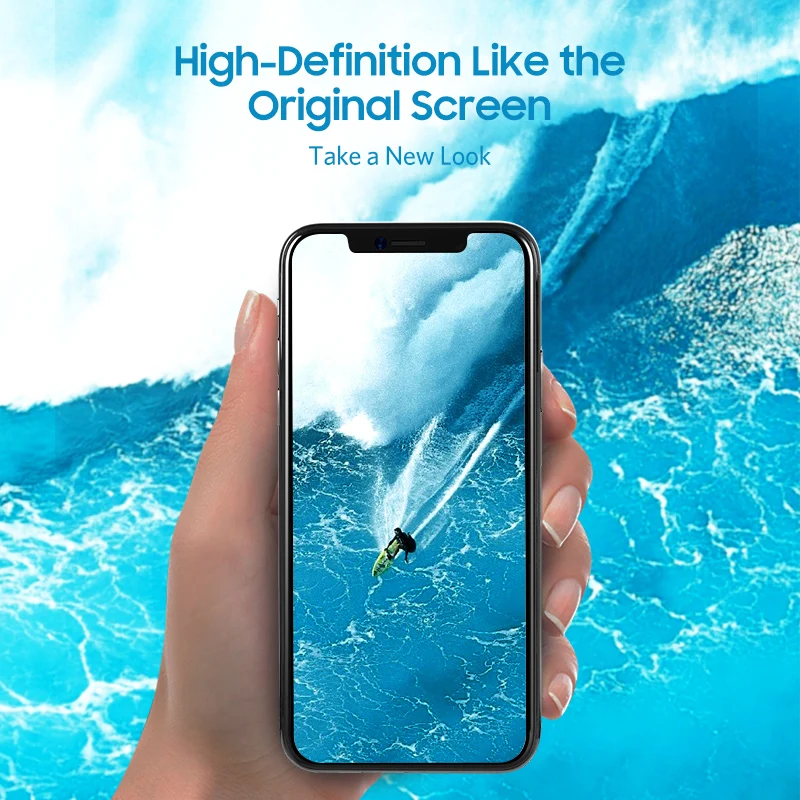 Benks закаленное стекло с узкими краями для iPhoneXS 5 8 ''XS MAX 6 5'' XR 1 "HD полное