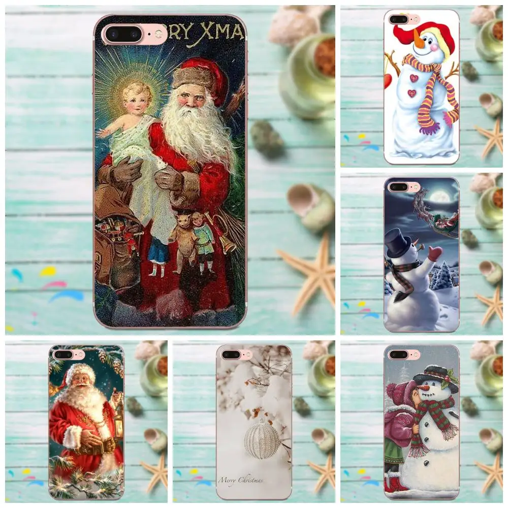 Рождественские подарки Санта Клаус Снеговик для Huawei P8 P9 P10 P20 P30 Mate 7 8 9 10 20 Lite Plus Pro