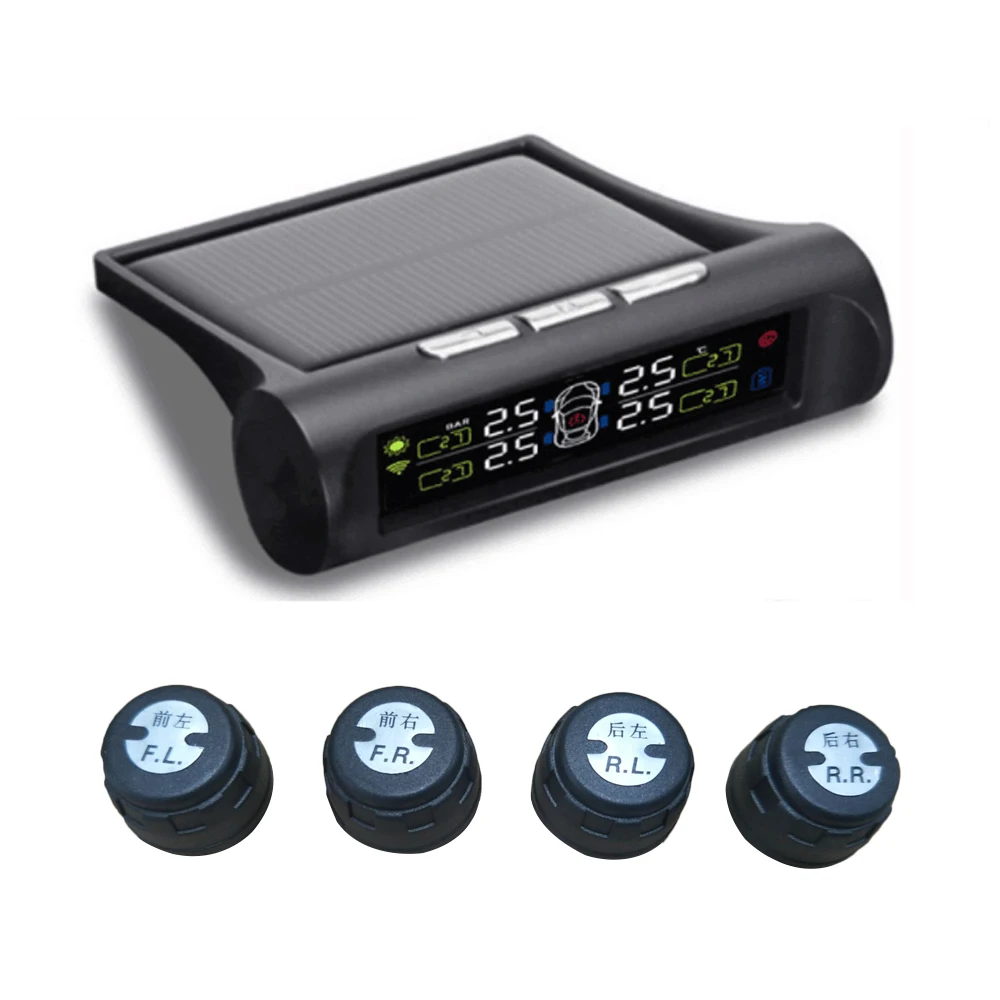 Солнечная энергия умный автомобиль TPMS система мониторинга давления в шинах