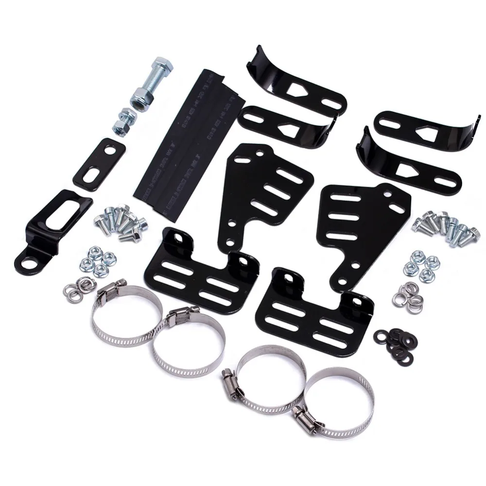 Черная маска обтекатель для фар Cafe Racer крепление вилки Harley Sportster Dyna Street Glide