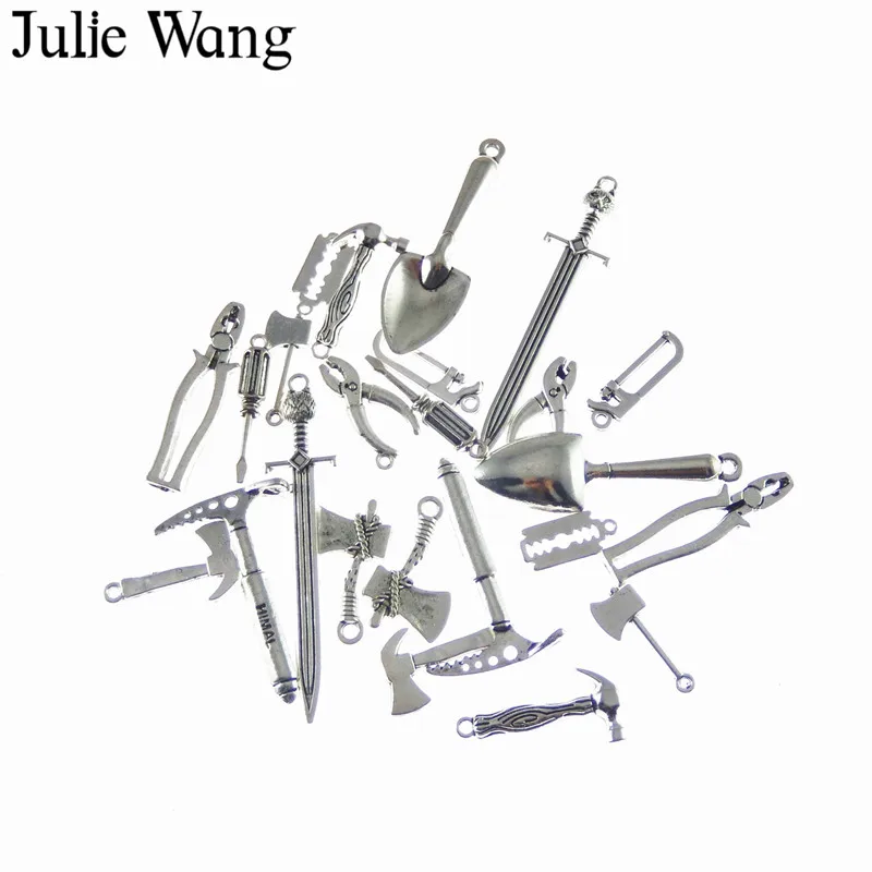 Julie Wang 12 шт. смешанный инструмент мини плоскогубцы Ax пила лопатка молоток