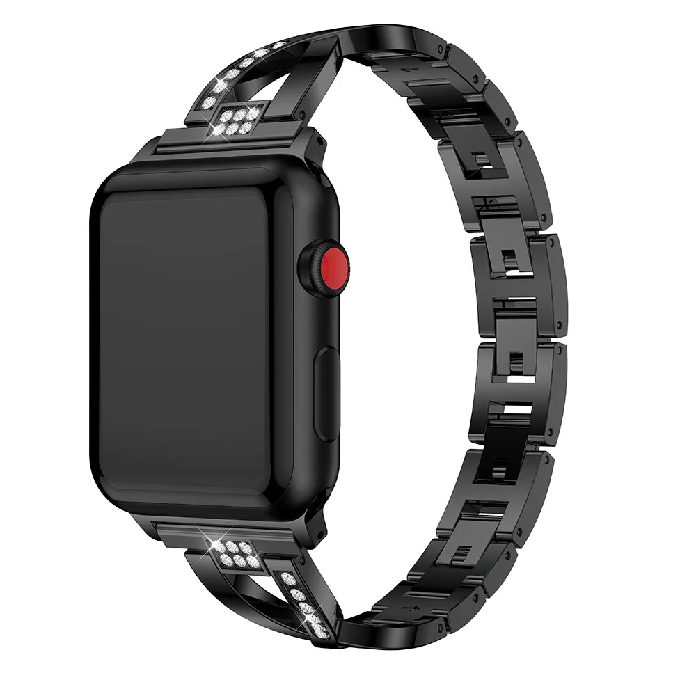 Ремешок для часов из нержавеющей стали Apple Watch 38 мм 40 браслет смарт 42 44 серия 5 4 3 2