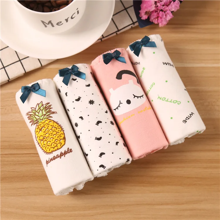 Трусы для девочек подростков 4 шт./лот из мягкого хлопка|kids underwear|girls underwear cottonkids